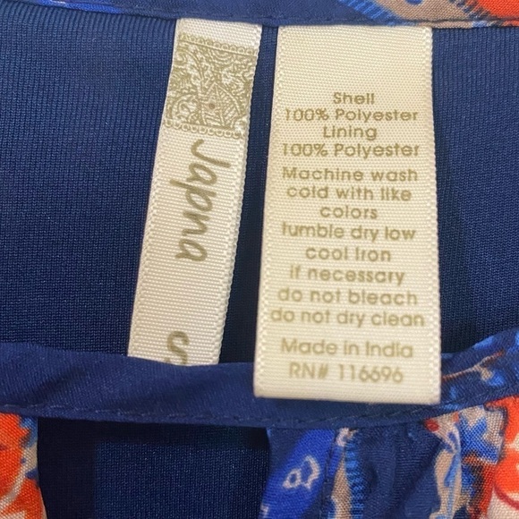 Japna Womens Size 4 Blue Halter Style Pull On Floral Paisley Print Maxi Dress - Picture 9 of 9